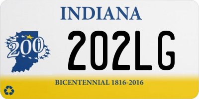 IN license plate 202LG