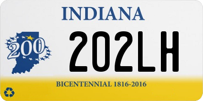 IN license plate 202LH