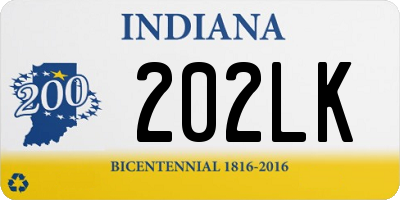 IN license plate 202LK