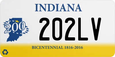 IN license plate 202LV