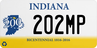 IN license plate 202MP