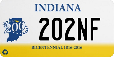 IN license plate 202NF