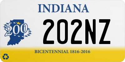 IN license plate 202NZ