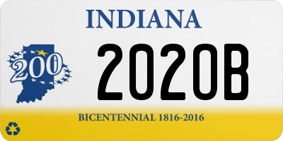 IN license plate 202OB