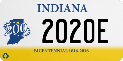 IN license plate 202OE