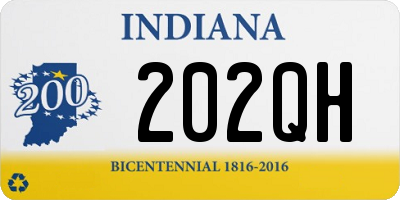 IN license plate 202QH