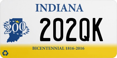 IN license plate 202QK