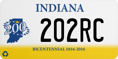 IN license plate 202RC