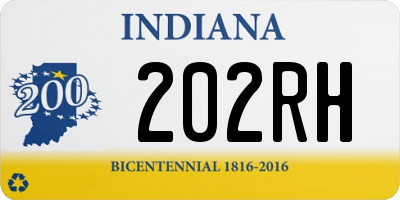 IN license plate 202RH