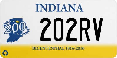 IN license plate 202RV