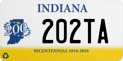 IN license plate 202TA