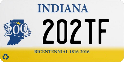 IN license plate 202TF