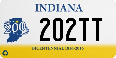 IN license plate 202TT