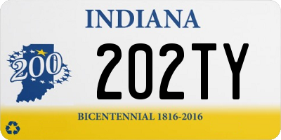 IN license plate 202TY