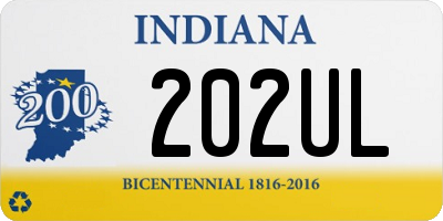 IN license plate 202UL