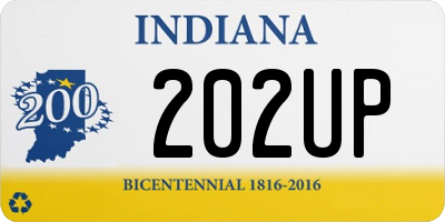 IN license plate 202UP