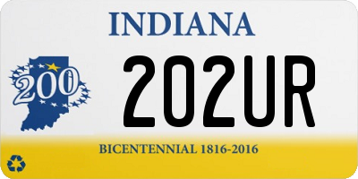 IN license plate 202UR