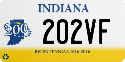 IN license plate 202VF