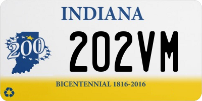 IN license plate 202VM