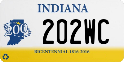 IN license plate 202WC