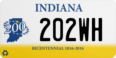 IN license plate 202WH