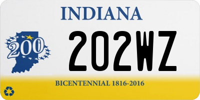 IN license plate 202WZ