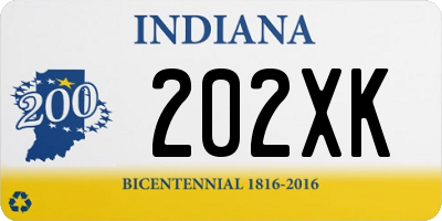 IN license plate 202XK