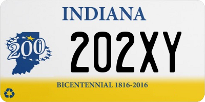 IN license plate 202XY