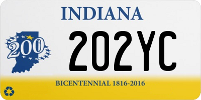 IN license plate 202YC