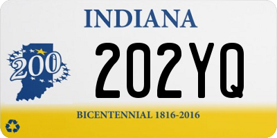 IN license plate 202YQ