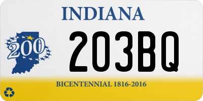 IN license plate 203BQ