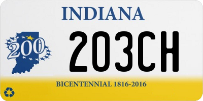 IN license plate 203CH