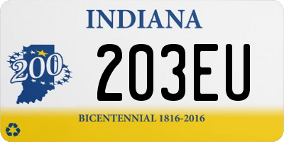 IN license plate 203EU