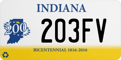 IN license plate 203FV