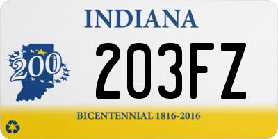 IN license plate 203FZ