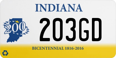 IN license plate 203GD