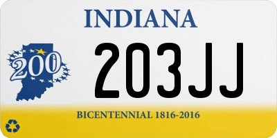 IN license plate 203JJ