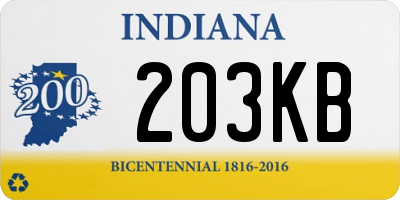 IN license plate 203KB