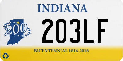 IN license plate 203LF