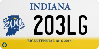 IN license plate 203LG