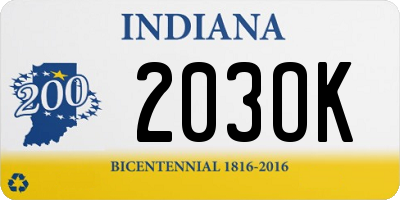 IN license plate 203OK