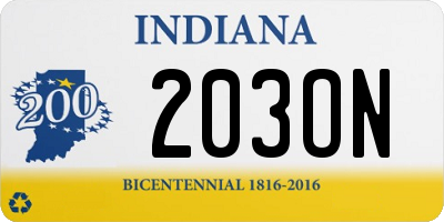 IN license plate 203ON