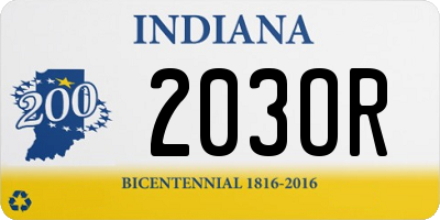 IN license plate 203OR