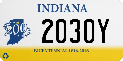 IN license plate 203OY