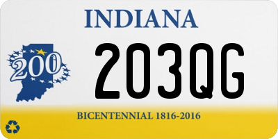 IN license plate 203QG