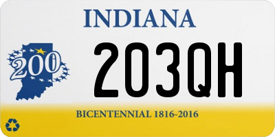 IN license plate 203QH