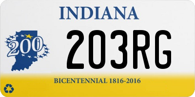 IN license plate 203RG