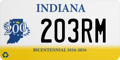 IN license plate 203RM