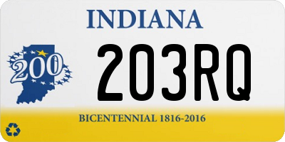 IN license plate 203RQ