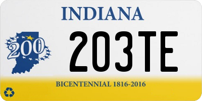 IN license plate 203TE